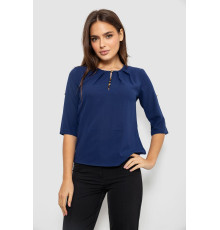 Блуза однотонна, колір синій, 230R1121-8