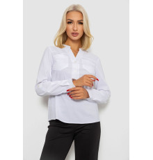 Блуза однотонна, колір білий, 230R96-10