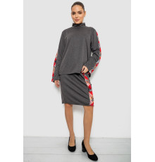 Костюм жіночий, колір сіро-червоний, 257R322-3