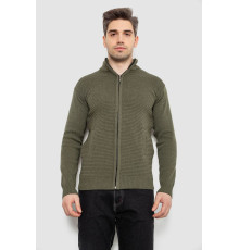 Кофта мужская на молнии с карманами, цвет хаки, 161R1053