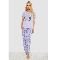 Піжама жіноча з принтом, колір бузковий, 243R2535 Піжама жіноча з принтом, колір бузковий, 243R2535