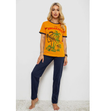 Пижама женская с принтом, цвет оранжевый, 243R30021 Пижама женская с принтом, цвет оранжевый, 243R30021