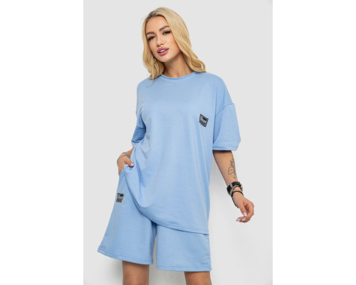 Костюм жіночий повсякденний, колір блакитний, 241R5004