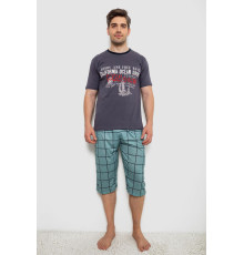 Піжама чоловіча з принтом, колір сірий, 243R2011 Піжама чоловіча з принтом, колір сірий, 243R2011