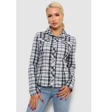 Рубашка женская в клетку, цвет серо-белый, 230R064-1