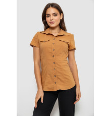 Сорочка жіноча однотонна, колір коричневий, 230R068-1