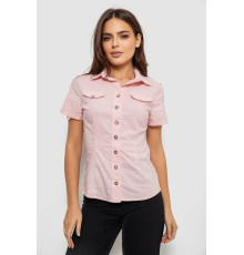 Сорочка жіноча однотонна, колір світло-рожевий, 230R068-1