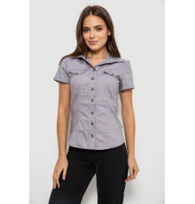 Рубашка женская однотонная, цвет серый, 230R068-1
