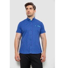 Сорочка чоловіча з принтом, колір синій, 214R3050