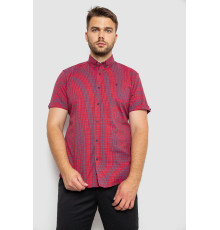 Рубашка мужская в клеточку, цвет красный, 214R4564 Рубашка мужская в клеточку, цвет красный, 214R4564