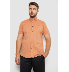 Рубашка мужская в клеточку, цвет оранжевый, 214R4564-3