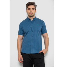 Рубашка мужская в клетку, цвет джинс, 214R4564-5