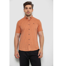 Рубашка мужская в клетку, цвет оранжевый, 214R4564-5