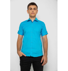 Рубашка мужская однотонная, цвет бирюзовый, 214R5003