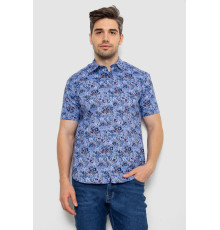 Сорочка чоловіча з принтом, колір джинс, 214R6917-10