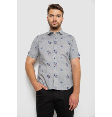 Сорочка чоловіча з принтом, колір сірий, 214R6917-88