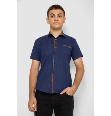 Сорочка чоловіча з принтом, колір синій, 214R7016