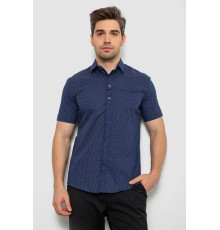 Сорочка чоловіча з принтом, колір темно-синій, 214R7018