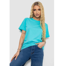 Футболка женская однотонная, цвет голубой, 238R111 Футболка женская однотонная, цвет голубой, 238R111