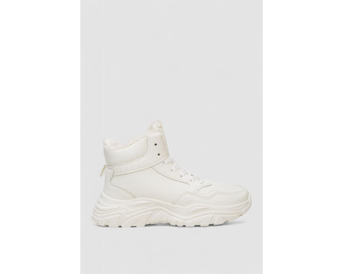 Кроссовки женские зимние на меху., цвет белый, 248RDM11