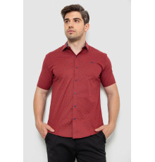 Сорочка чоловіча з принтом, колір бордовий, 214R7340