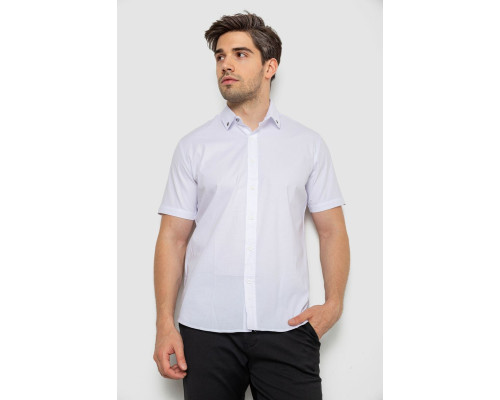 Сорочка чоловіча однотонна, колір білий, 214R830