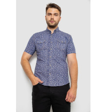 Сорочка чоловіча з принтом, колір синій, 214R806