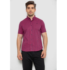 Рубашка мужская в клеточку, цвет розовый, 214R826
