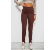 Лосини в рубчик на флісі, колір шоколадний, 244R1709