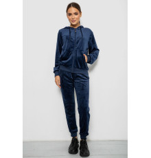 Спортивный костюм женский велюровый, цвет синий, 244R9135