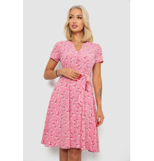 Сукня софт з принтом, колір пудровий, 230R0032