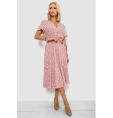 Сукня софт з принтом, колір темно-пудровий, 230R0032-1