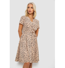 Сукня софт з принтом, колір бежевий, 230R0032-4
