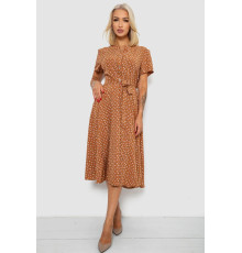 Платье софт с принтом, цвет коричневый, 230R1111