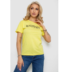Футболка женская с принтом, цвет желтый, 238R01640