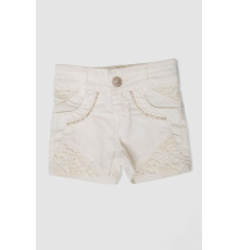 Шорты джинсовые для девочек, цвет молочный, 247R10033