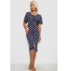 Халат жіночий на блискавці в горох, колір синій, 257R1030-4