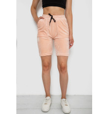 Шорты женские однотонные велюровые, цвет персиковый, 238R58169 Шорты женские однотонные велюровые, цвет персиковый, 238R58169