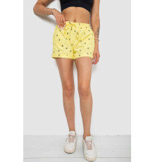 Шорты женские с принтом, цвет желтый, 238R7164 Шорты женские с принтом, цвет желтый, 238R7164