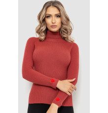 Гольф жіночий однотонний, колір темно-кораловий, 204R052