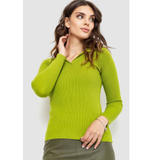 Кофта женская в рубчик, цвет оливковый, 204R015