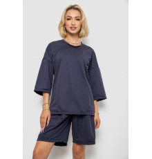 Костюм жіночий однотонний, колір темно-сірий, 238R116-2