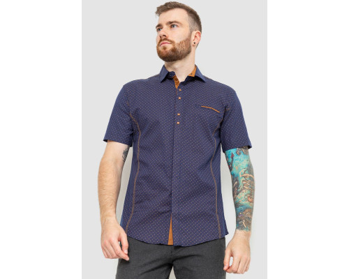 Сорочка чоловіча класична, колір синій, 214R7126