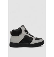 Кросівки жіночі зимові на хутрі, колір чорно-сірий, 248RAD300