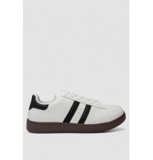 Кросівки жіночі шкіра, колір біло-чорний, 248RL2420-7