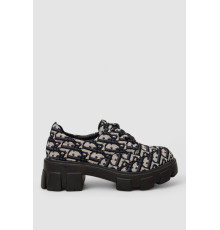 Лофери жіночі на шнурках, колір чорний, 248RRT15-8