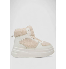 Кросівки жіночі зимові на хутрі хайтопи, колір білий, 248RLM20