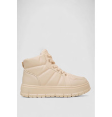 Кросівки жіночі зимові на хутрі, колір бежевий, 248RMB02