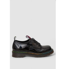 Лоферы женские на шнурках лаковые, цвет черный, 248RRT17-6 Лоферы женские на шнурках лаковые, цвет черный, 248RRT17-6