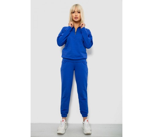Спортивний костюм жіночий однотонний, колір синій, 244R1069AG